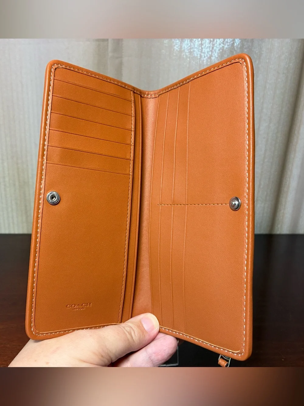 Coach Crystal Signature Jacquard Wallet